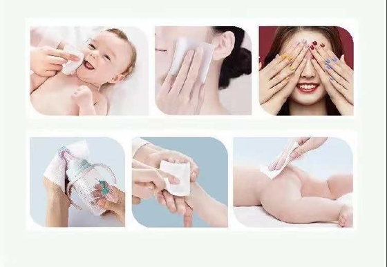प्रसाधन सामग्री 100% कपास तौलिया डिस्पोजेबल चेहरा तौलिया मेकअप सूखी पोंछे 80 पीसी