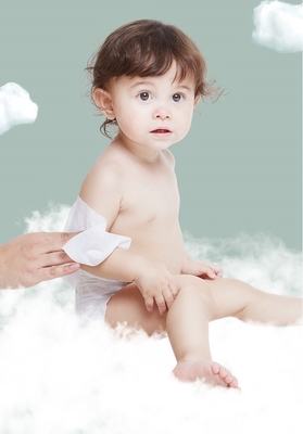 संवेदनशील त्वचा के लिए डिस्पोजेबल क्लींजिंग बेबी सॉफ्ट 100% कॉटन बेबी ड्राई वाइप