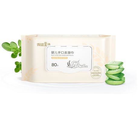 सॉफ्ट केयर खुशबू मुक्त नवजात शिशु का मुंह नाक गीला वाइप स्पूनलेस ऑर्गेनिक नेचुरल