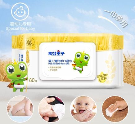 नई डिजाइन प्राकृतिक जैविक बेबी गीले पोंछे बच्चे के लिए कोमल कपास पानी पोंछे