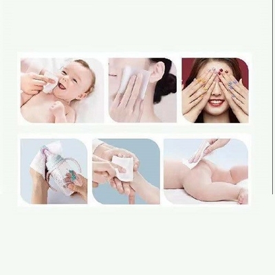 शिशुओं की त्वचा की देखभाल के लिए कपास गैर बुना डिस्पोजेबल सूखी पोंछे